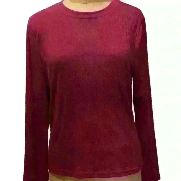 Olivia Sky Quilted Long Sleeve Pullover Top Mauve Size Large - Picture 1 of 9
